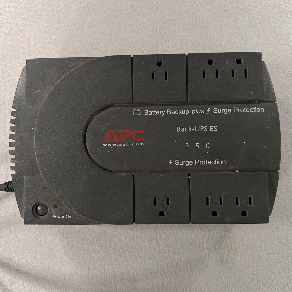 APC Back-UPS ES 350 Battery Backup Surge Protector w/battery BE350U 6-Outlet UPS
